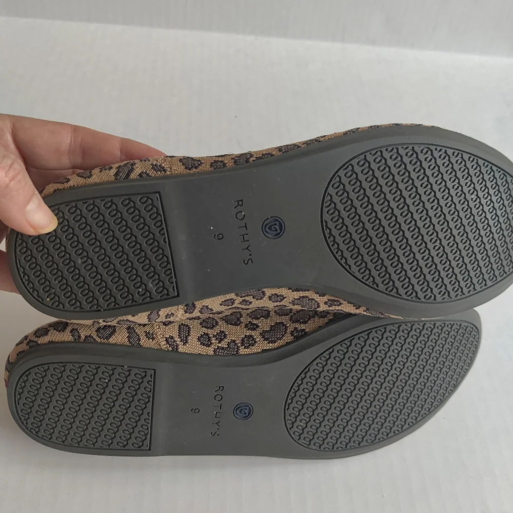 Rothy's Leopard Print Flats- Sz 9 EUC - Picture 5 of 6